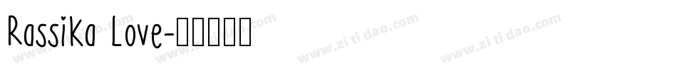 Rassika Love字体转换